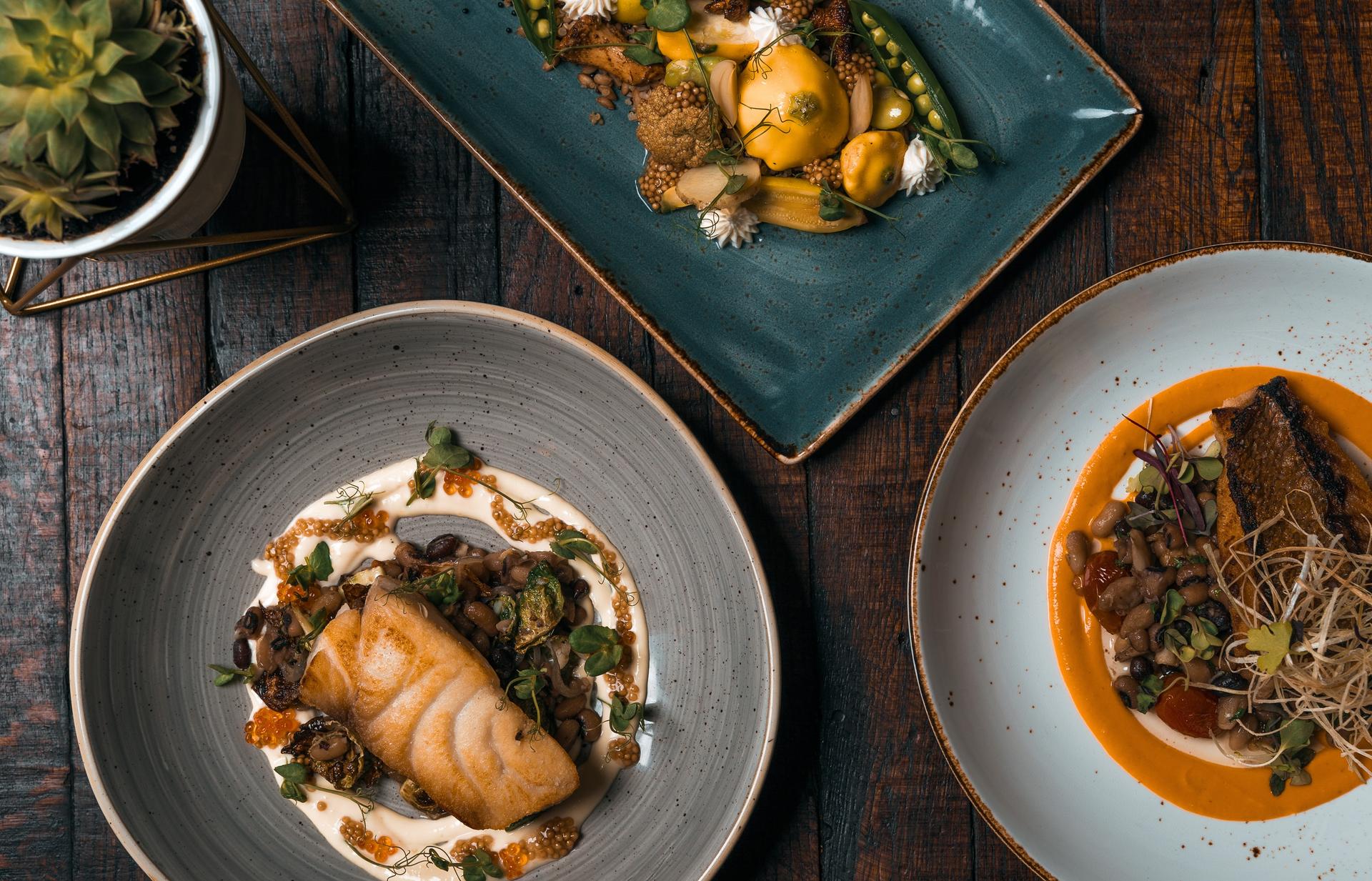 Fine dining at restaurant in Courchevel ski resort