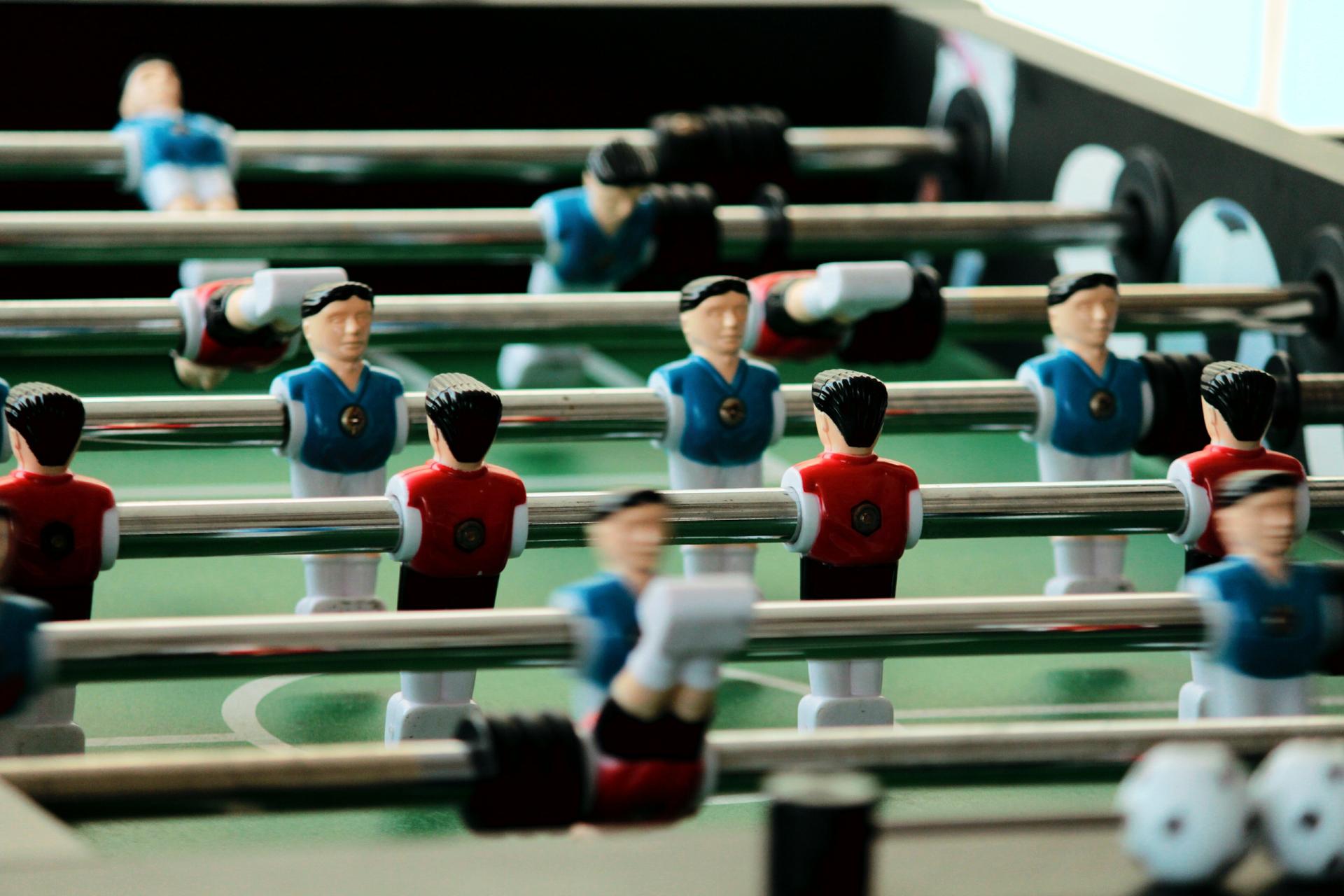 playing table football on holiday