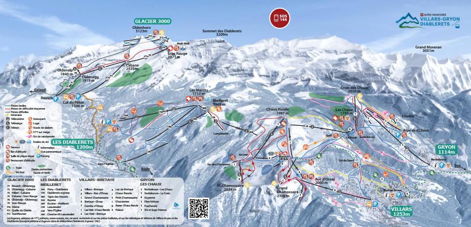 Gryon ski map