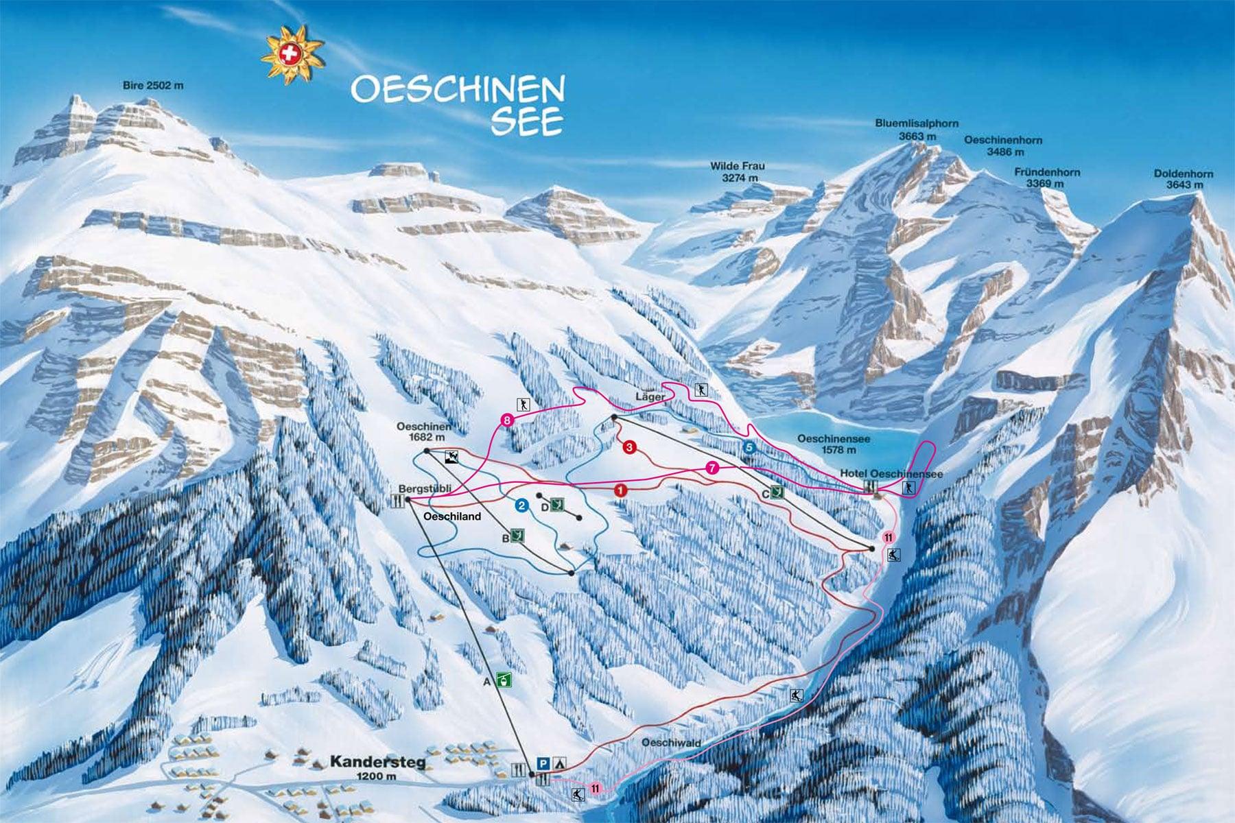 Kandersteg ski map